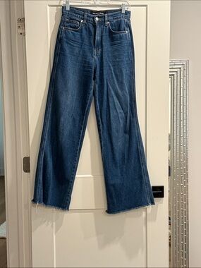 Veronica Beard Dark Blue Wide Leg Jeans
